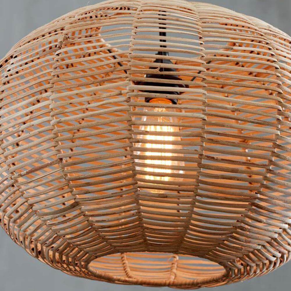 Nkuku Noko Natural Wicker Round Pendant